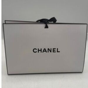 Chanel Wallet Black White Gift Box‎ Shopping Bag Ribbon 6"x8"